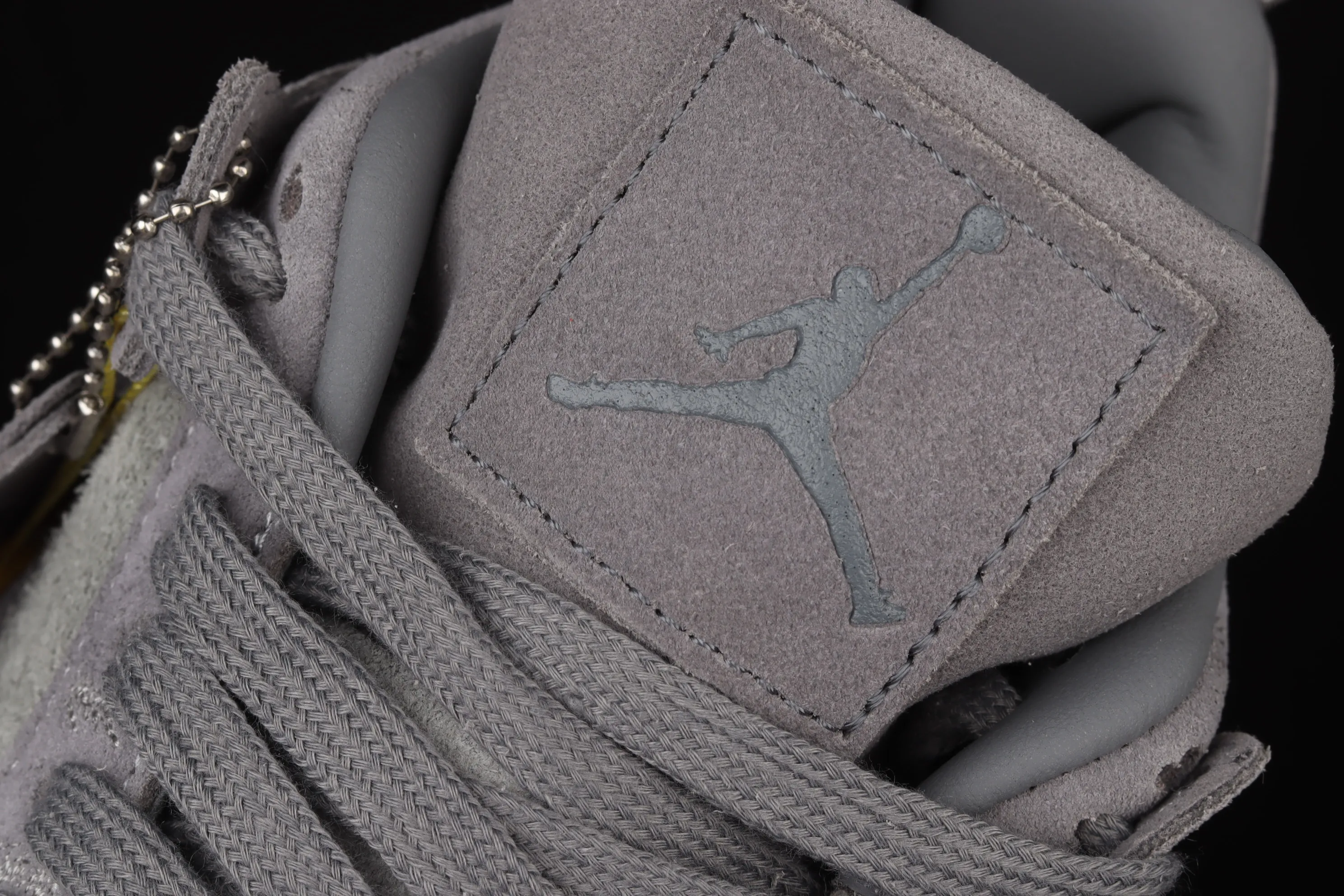 All categories Air Jordan Jordan series basketball shoes Air Jordan 4 G version Kaws x Air Jordan 4 Black AJ4 Luminous suede gray limited edition 930155-003